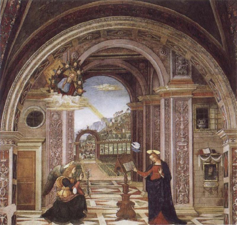 Bernardino Pinturicchio Annuciation oil painting image